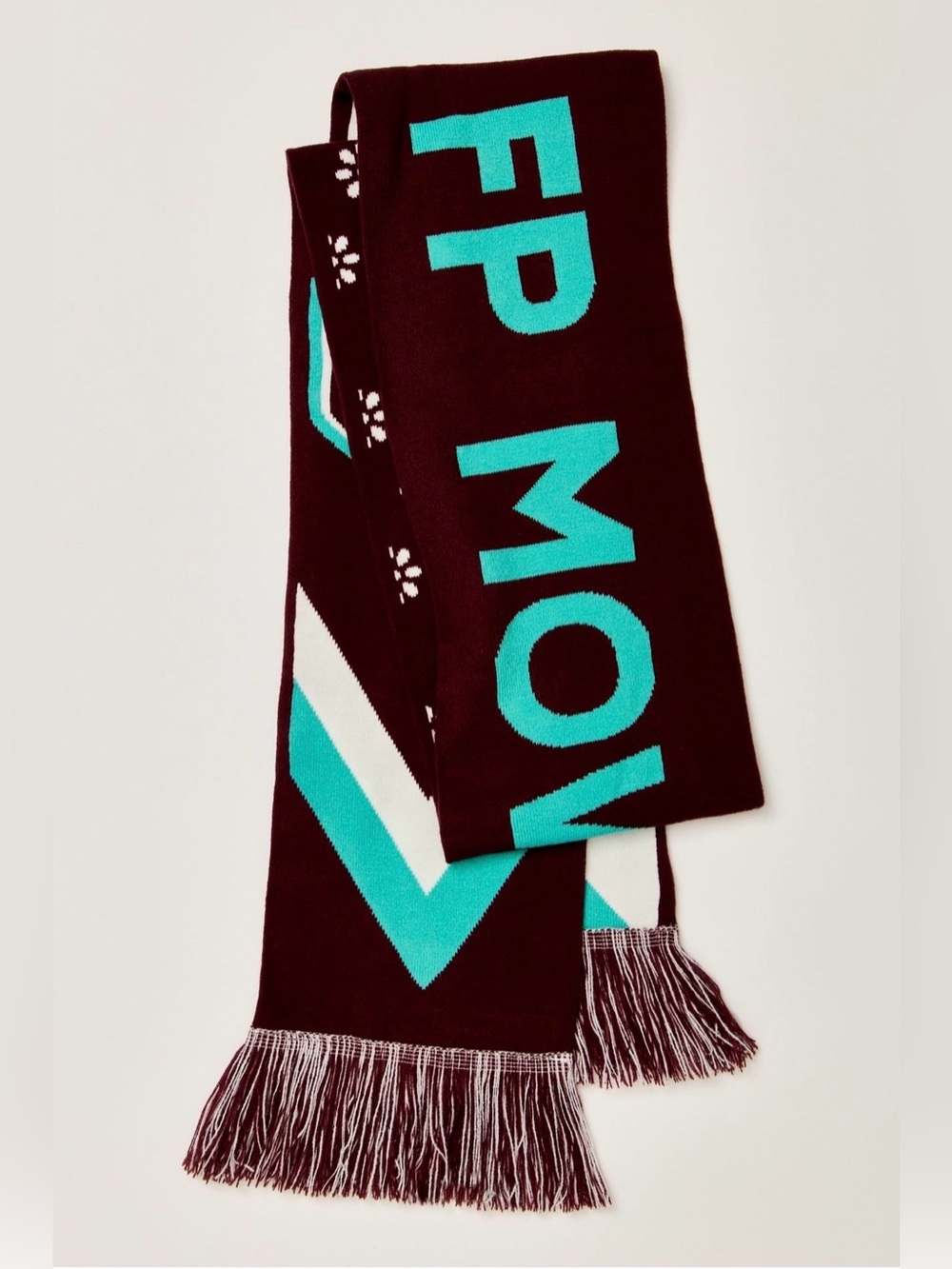 NWT Free People Big League Reversible Scarf in Mahogany